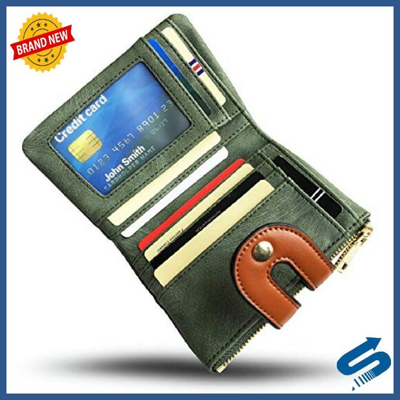 Slim Bifold RFID Leather Wallet with Zipper Coin Pocket - Picture 3 of 8